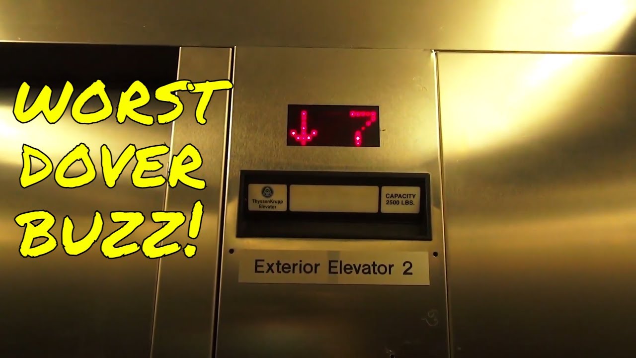 Worst Dover Buzz! ThyssenKrupp Traction Elevator - The Mall at Green Hills - Nashville, TN