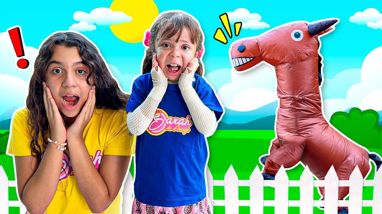 SARAH e ELOAH BRINCAM com um CAVALINHO POR UM DIA | Funny Story for Kids