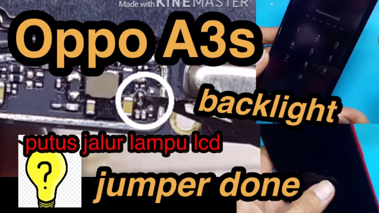 oppo a3s mati lampu lcd