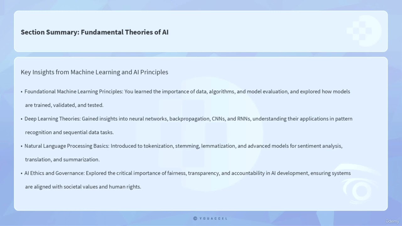 24. Fundamental Theories of AI - Summary