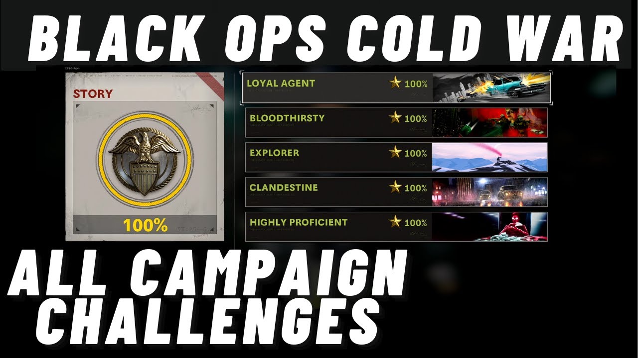 ALL 30 CAMPAIGN CHALLENGES - 100% COMPLETION GUIDE (Black Ops Cold War)