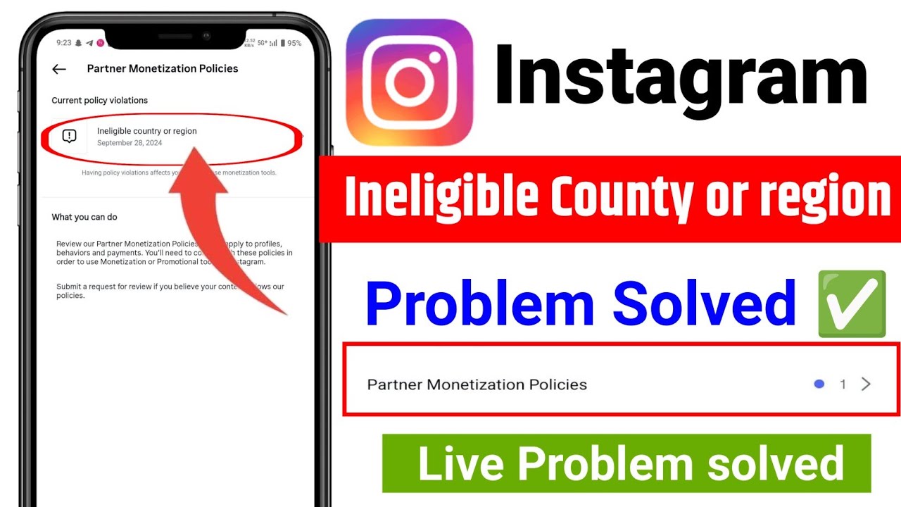 Ineligible County or Region Problem | Instagram Ineligible County or Region Problem solved 