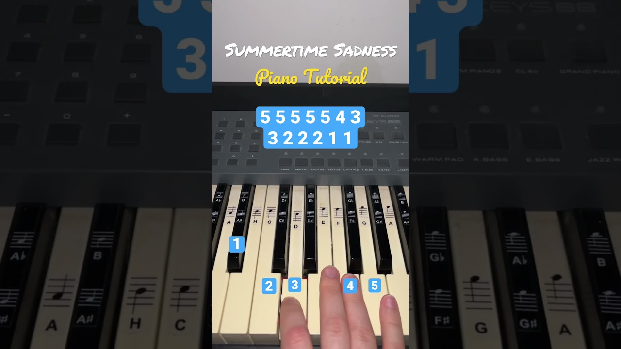 Summertime Sadness - Lana Del Rey Piano Tutorial EASY🎹
