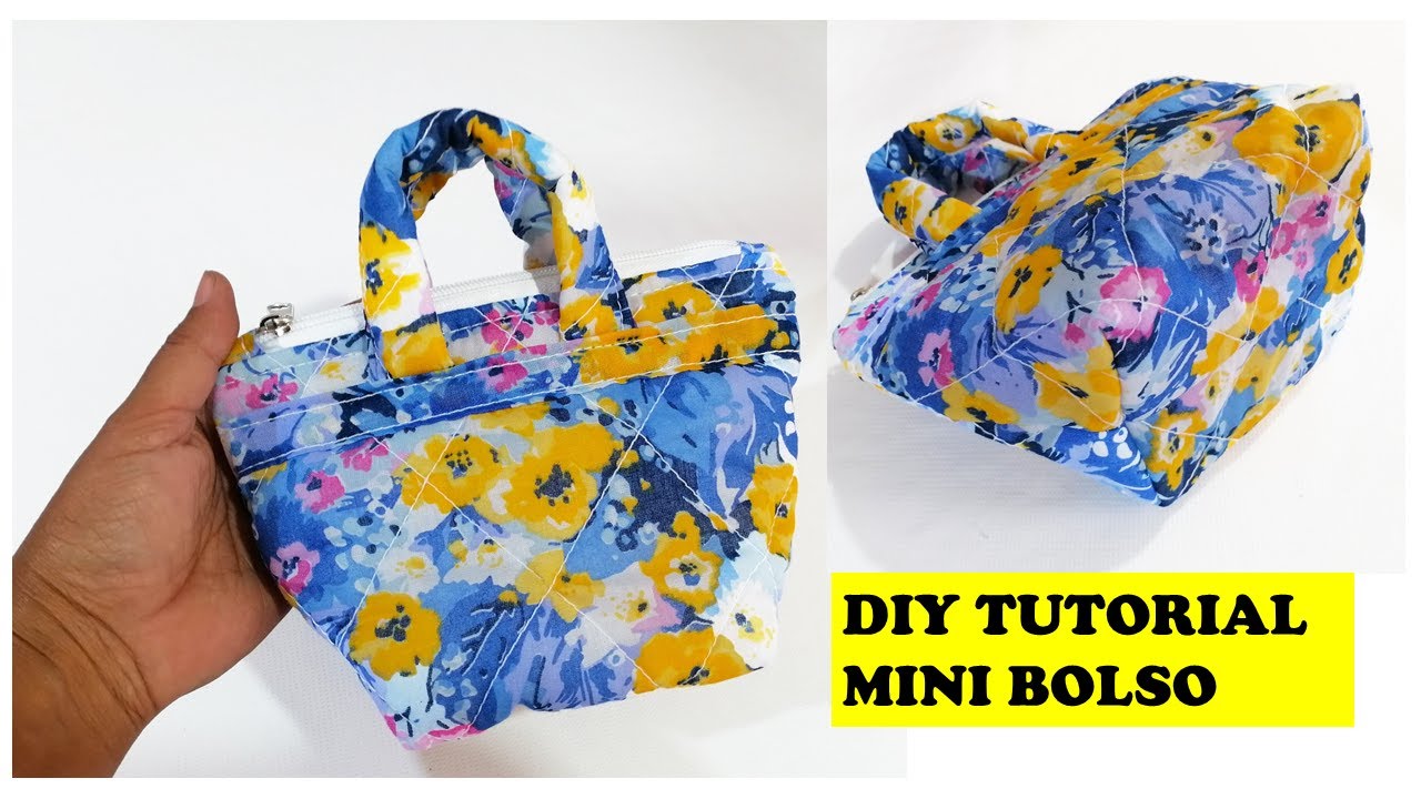 DIY TUTORIAL MINI BOLSO/MINI BAG TUTORIAL/LA MANERA MÁS FÁCIL DE HACER UN HERMOSO BOLSO DE MANO
