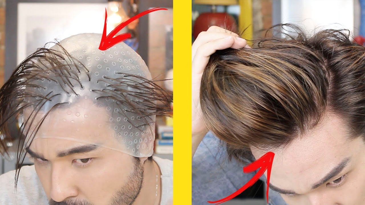 COMO FAZER LUZES EM CABELO MASCULINO COM TOUCA EM CASA | EFEITO NATURAL | TÉCNICA SEGURA