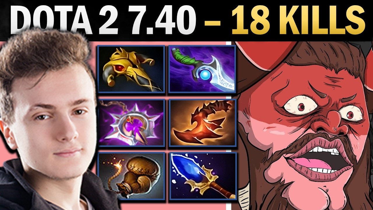 Beastmaster Pro Mid with 18 Kills and 1000 GPM - Dota 7.41