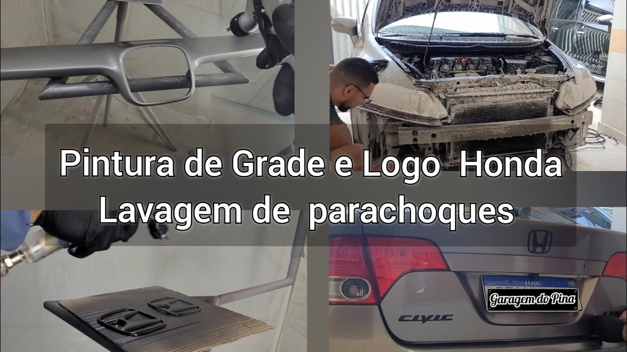 Pintura de Grade e Logo Honda civic G8 + Lavagem de parachoques