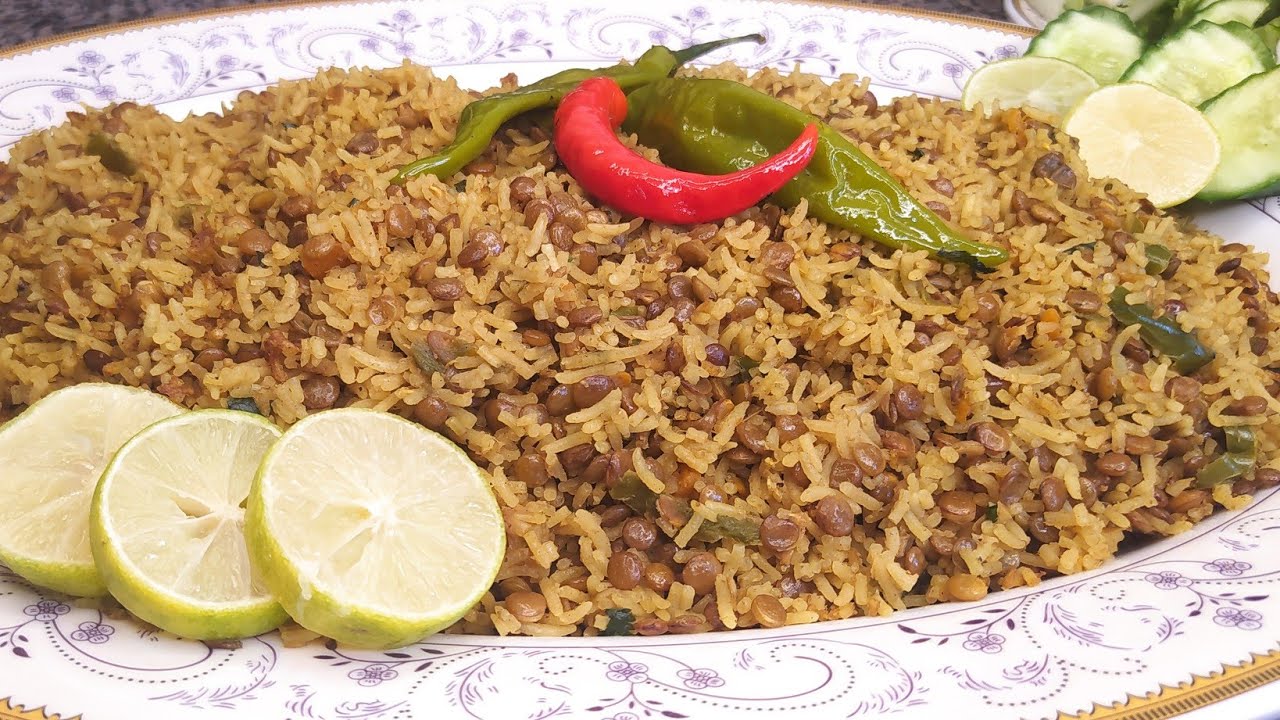 طريقة تحضير رهيبة للأرز بالعدس الأسود How to prepare awesome rice with black lentils