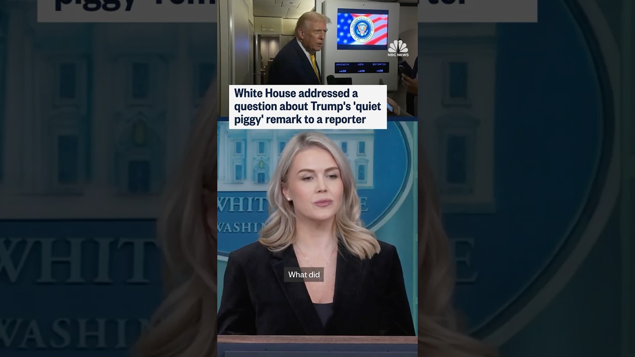 White House addressed a question about Trump's 'quiet piggy' remark to a reporter