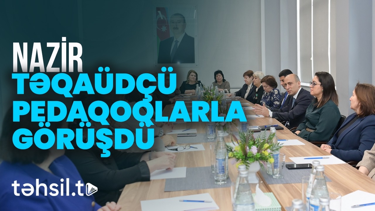 Emin Əmrullayev 8 Mart ərəfəsində qabaqcıl qadın təhsil işçiləri ilə görüşüb