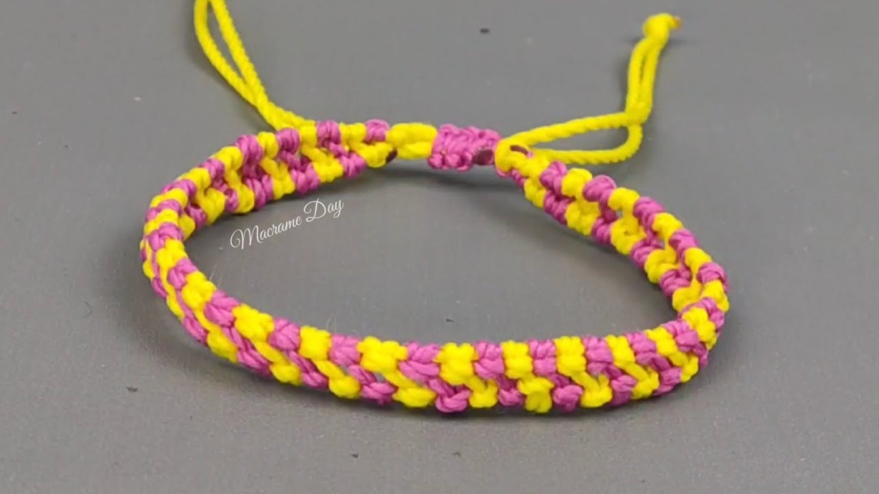 Gelang Macrame dari Benang Rajut | Tutorial Gelang Persahabatan