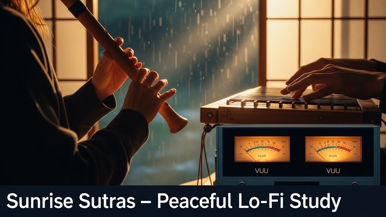 Sunrise Sutras — Peaceful Lo-Fi Study with Native & World Flutes (84 BPM, Fm)