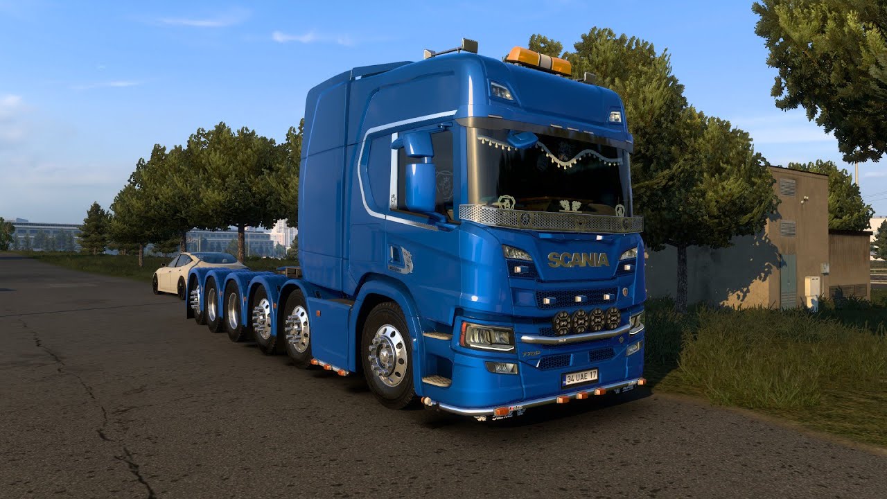 GKVFJX GAMING ETS2 NEW TUNING MOD SCANIA NG P SERIES HEAVY TRANSPORT BY HARDY V1.2 1.49