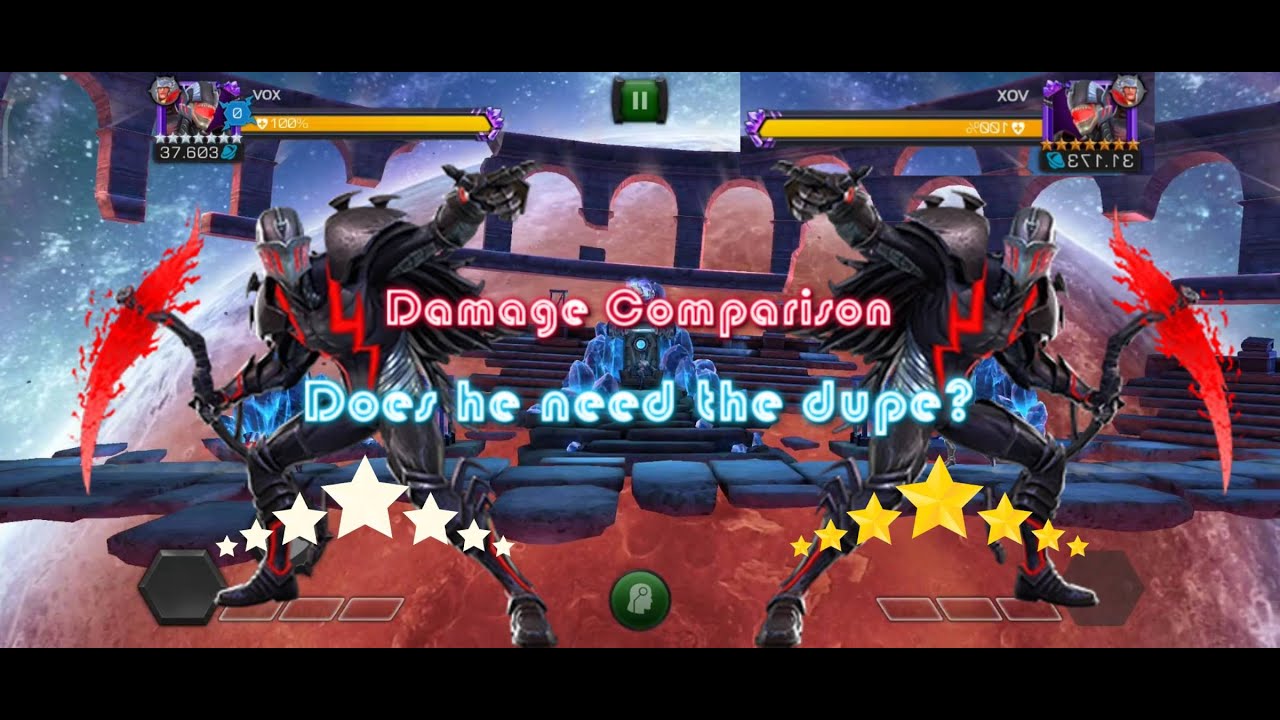 Vox Damage Comparison | 7 star R3 duped vs 7 star R3 unduped