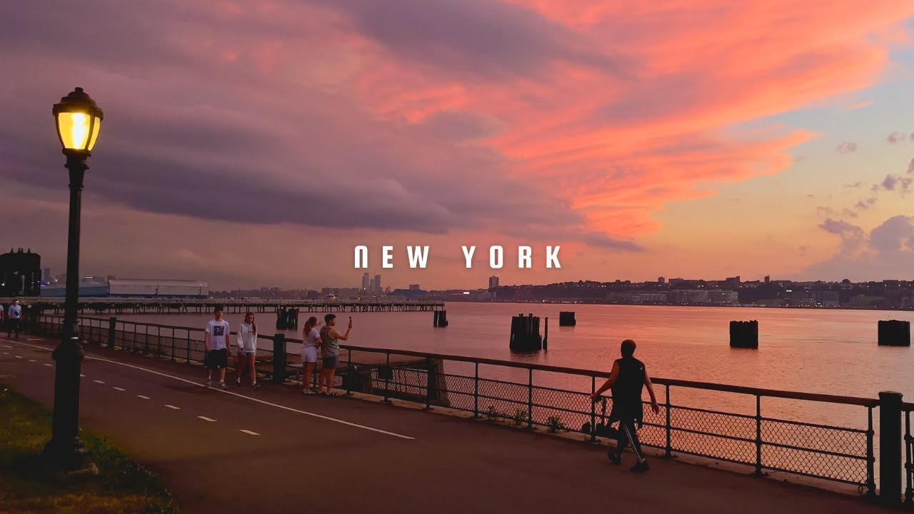 AMAZING New York Sunset | Riverside Park | New York Walk