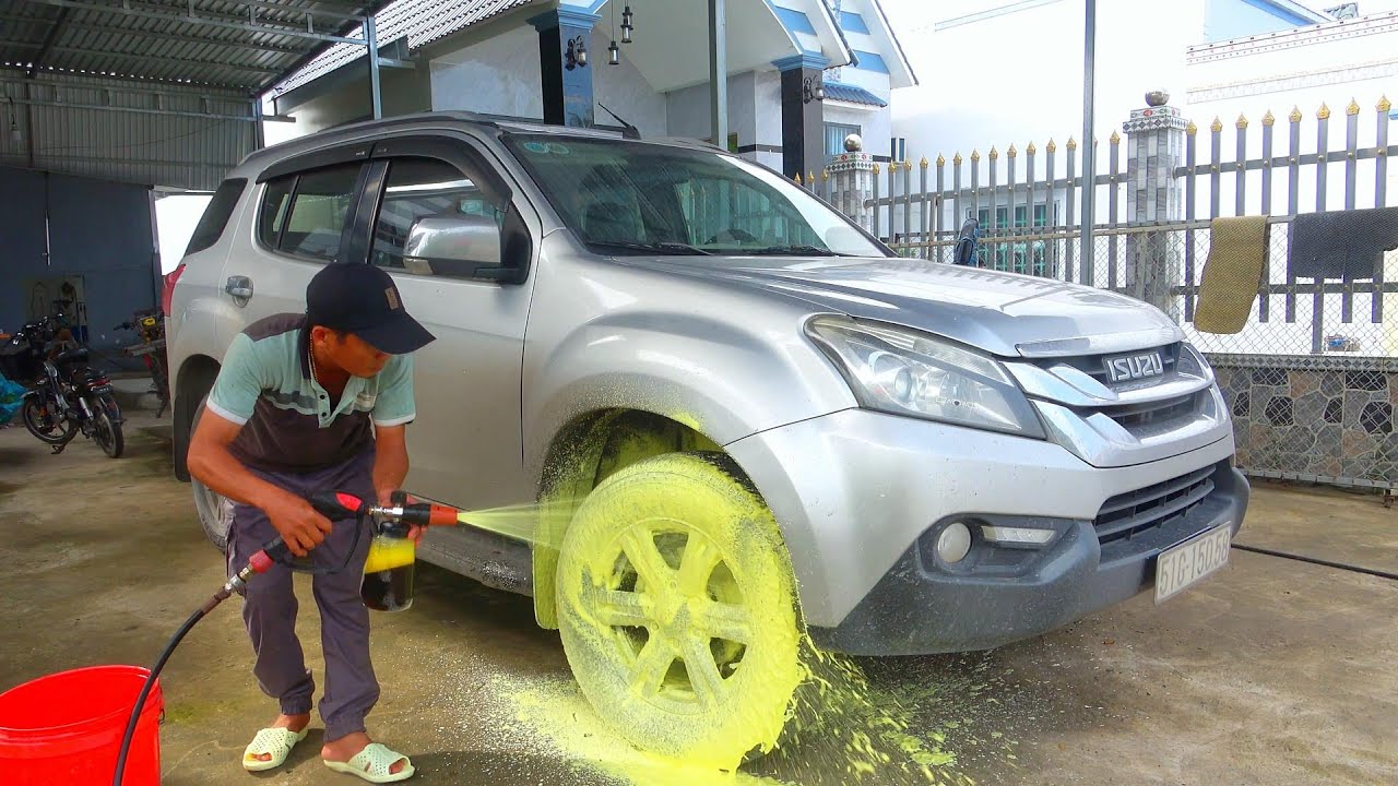 Clean dirty cars, satisfy with tire cleaning details! Satisfy viewers! ASMR!