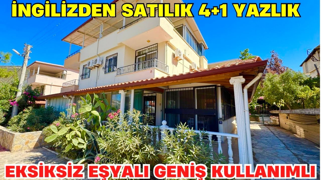 Didim Akbük’te İngiliz’den  satılık full eşyalı deniz manzaralı kış bahçeli 4+1 yazlık#satılıkyazlık