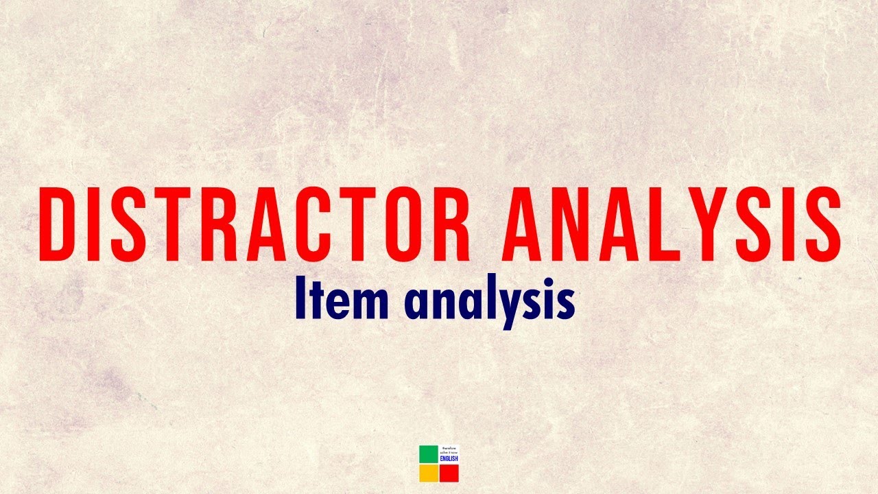 Distractor Analysis || Item analysis ||Assessment and Evaluation || tsin-eng