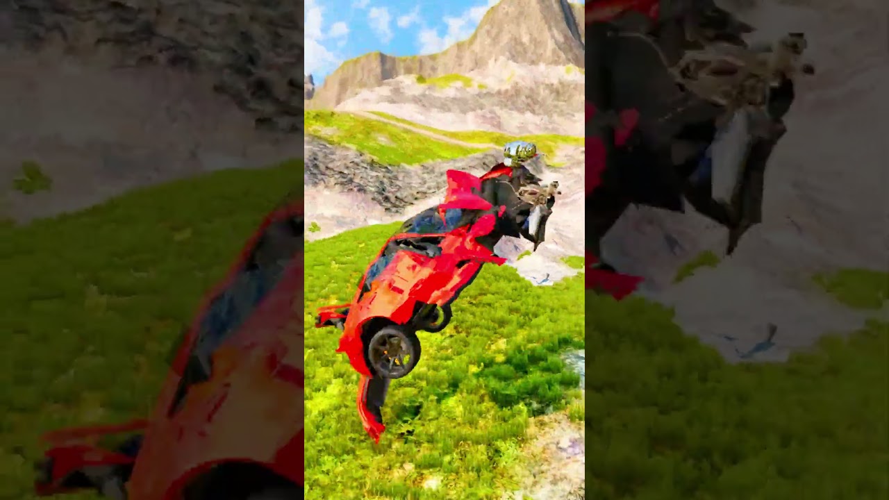 McQueen vs Hydraulic Crush #328 | BeamNG.Drive Gameplay  #beamng #experiment #mcqueen #jump