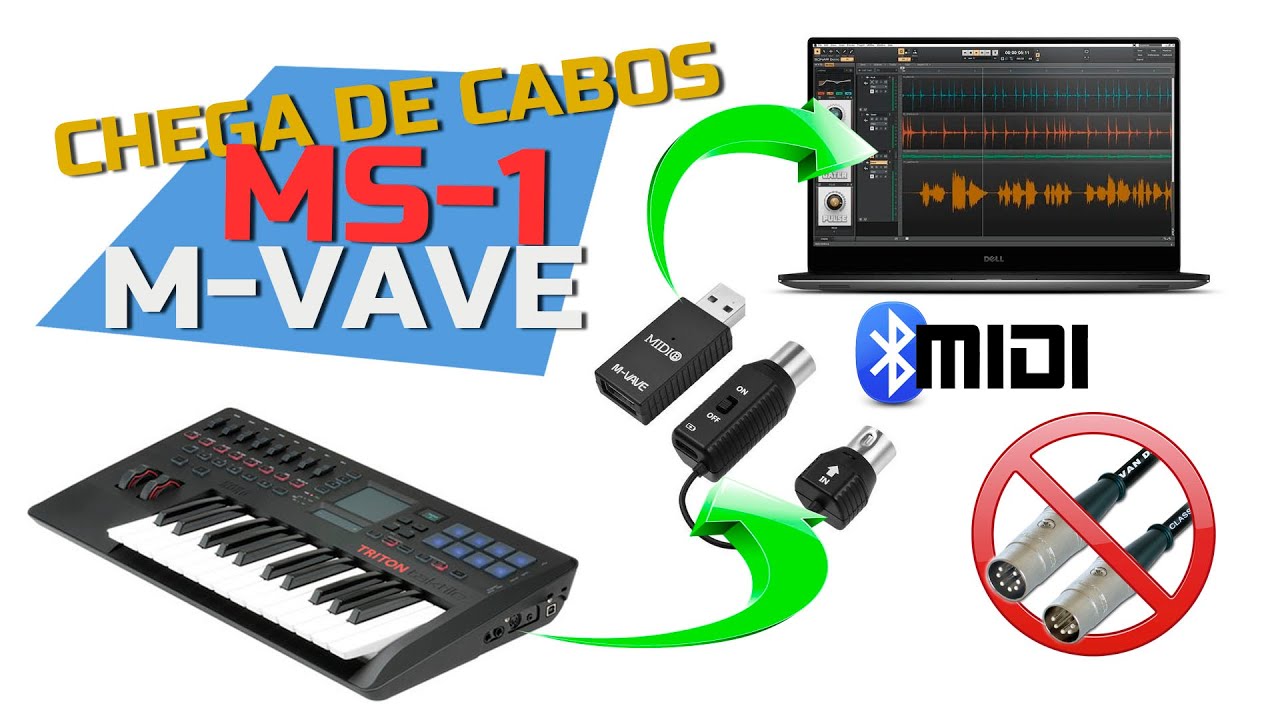 Conexão MIDI Sem Fio e Sem Gambiarra - M-VAVE MS-1 | Unboxing e Reviews