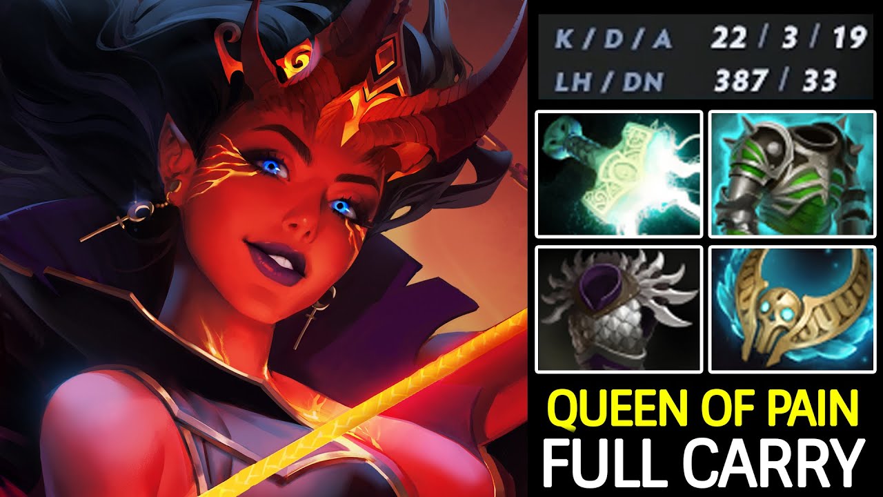 QUEEN OF PAIN Go FULL CARRY MODE with Mjollnir + Revenant Build Dota 2