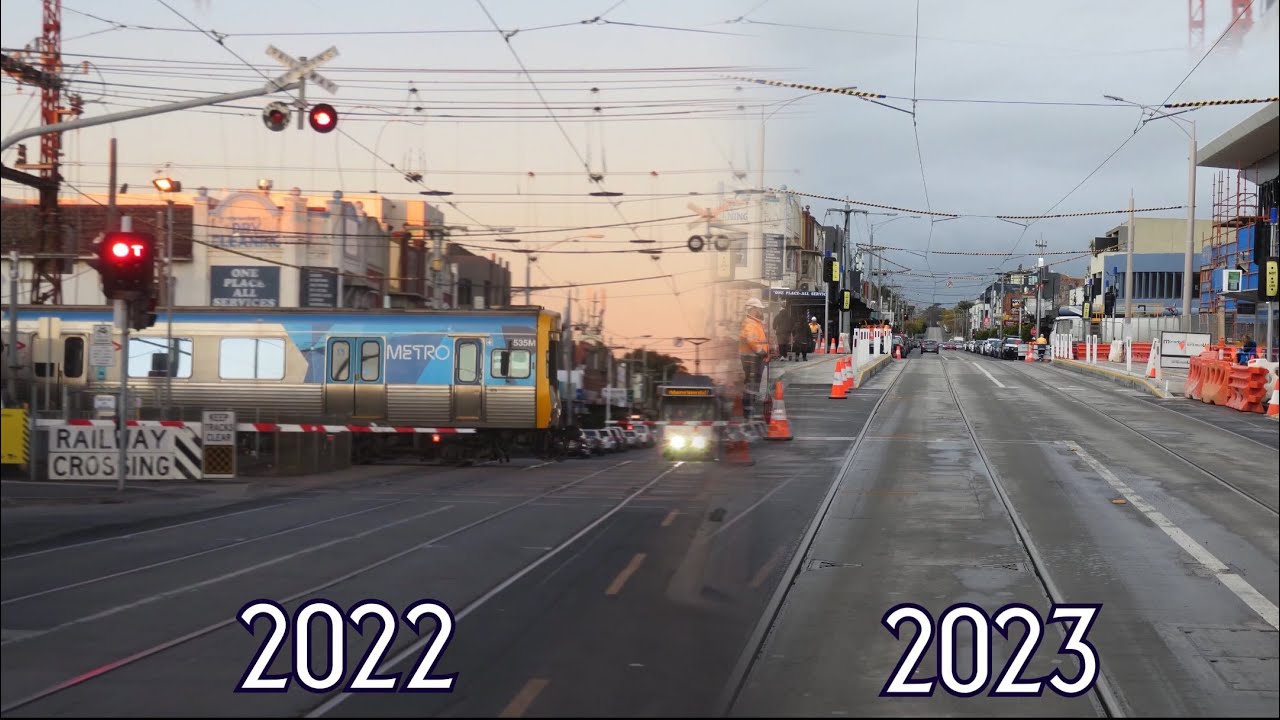 The Former Glen Huntly Tram Square. Closed Forever. July 2022 Vs July 2023 | Level Crossing Removals