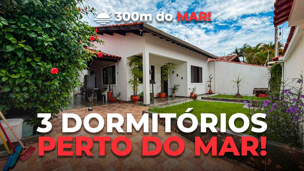 CASA EM LOTE INTEIRO A 300 METROS DO MAR EM ÓTIMA LOCALIZAÇÃO! | REF 584