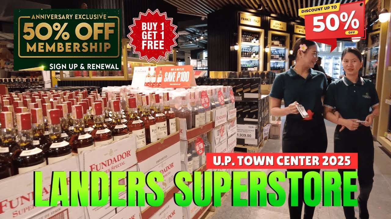 [4K] LANDERS SUPERSTORE SALE - BUY 1 TAKE 1 PLUS MEMBERSHIP 50% OFF - U.P. TOWN CENTER KATIPUNAN QC