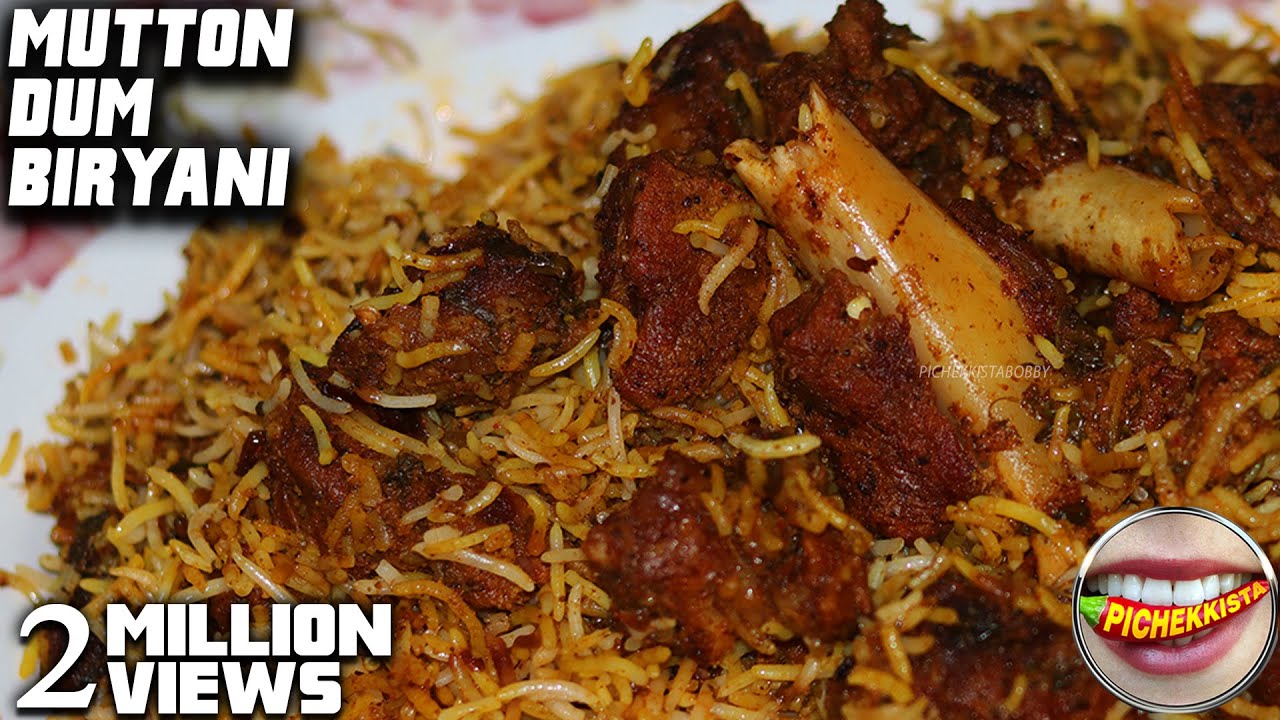 HYDERABAD MUTTON DUM BIRYANI with Perfect Masalas & Clear cut explanation by #PICHEKKISTABOBBY