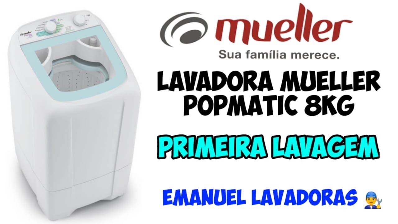 Lavadora mueller popmatic 8kg 1ª lavagem 🧼