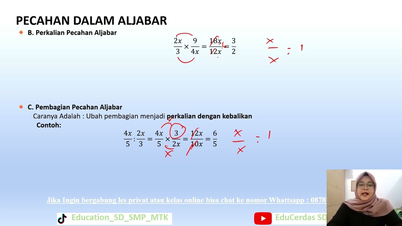 Pecahan Aljabar Matematika Cerdas SD–SMP