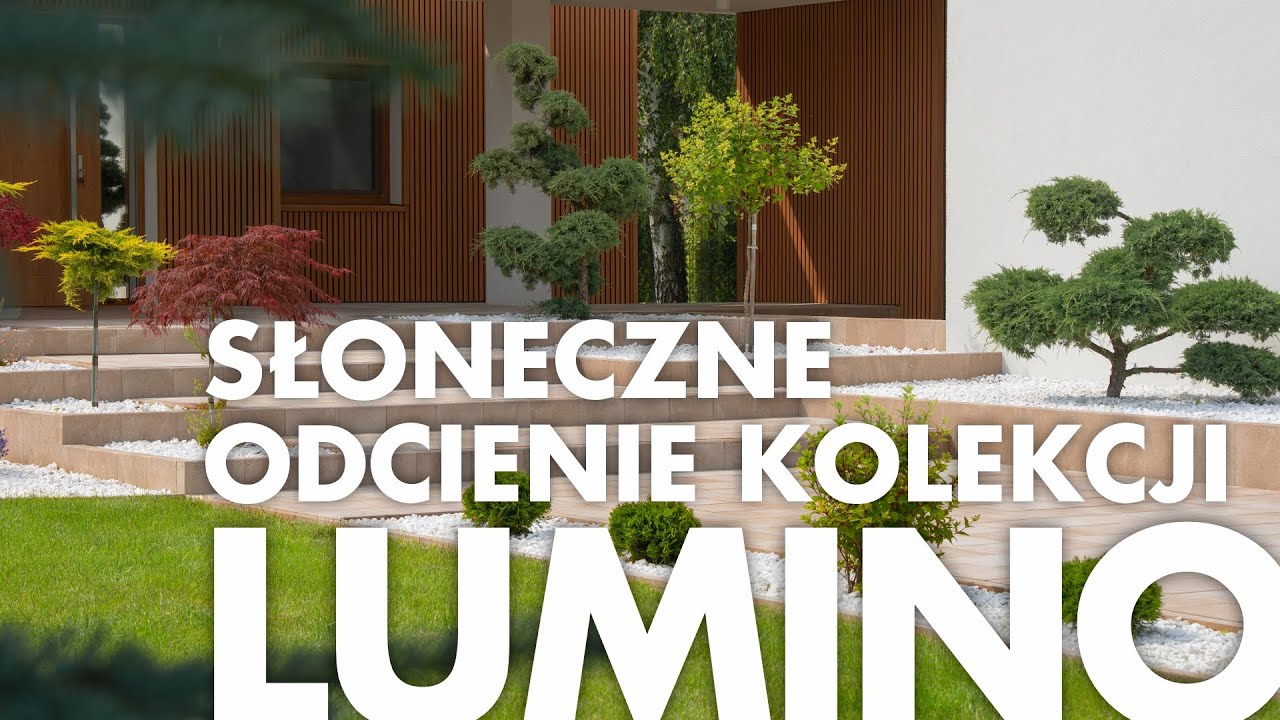 Jasne kolory w aranżacji podjazdu i ogrodu | Poznaj linię Lumino od Drogbruk