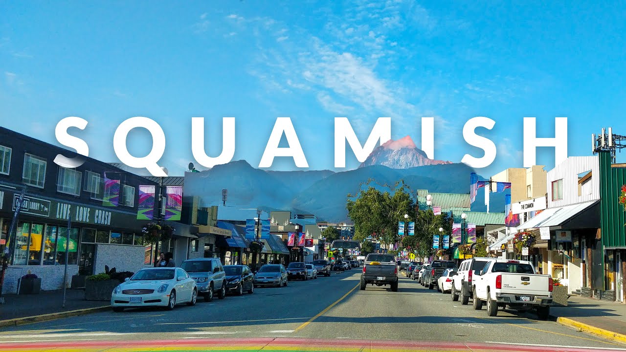 Squamish Downtown Drive 4K - British Columbia, Canada