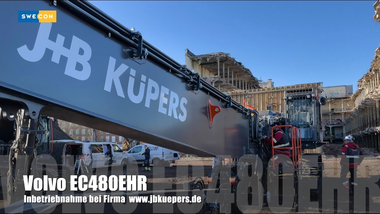 Volvo EC480EHR... Inbetriebnahme bei Firma K&uuml;pers in Gronau