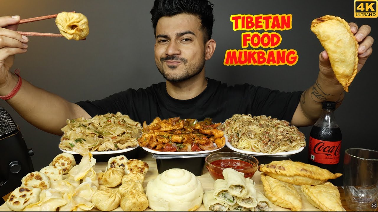 TIBETAN MUTTON THENTHUK, TINGMO, SUMAI MOMO, CHICKEN SHAPTA, MUTTON THUKPA, CHICKEN OROMA MUKBANG