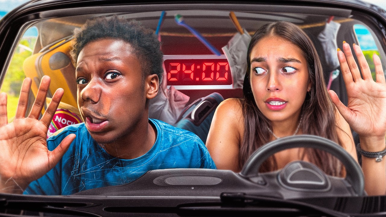 24H DANS LA PLUS PETITE VOITURE ! (avec ma Copine)