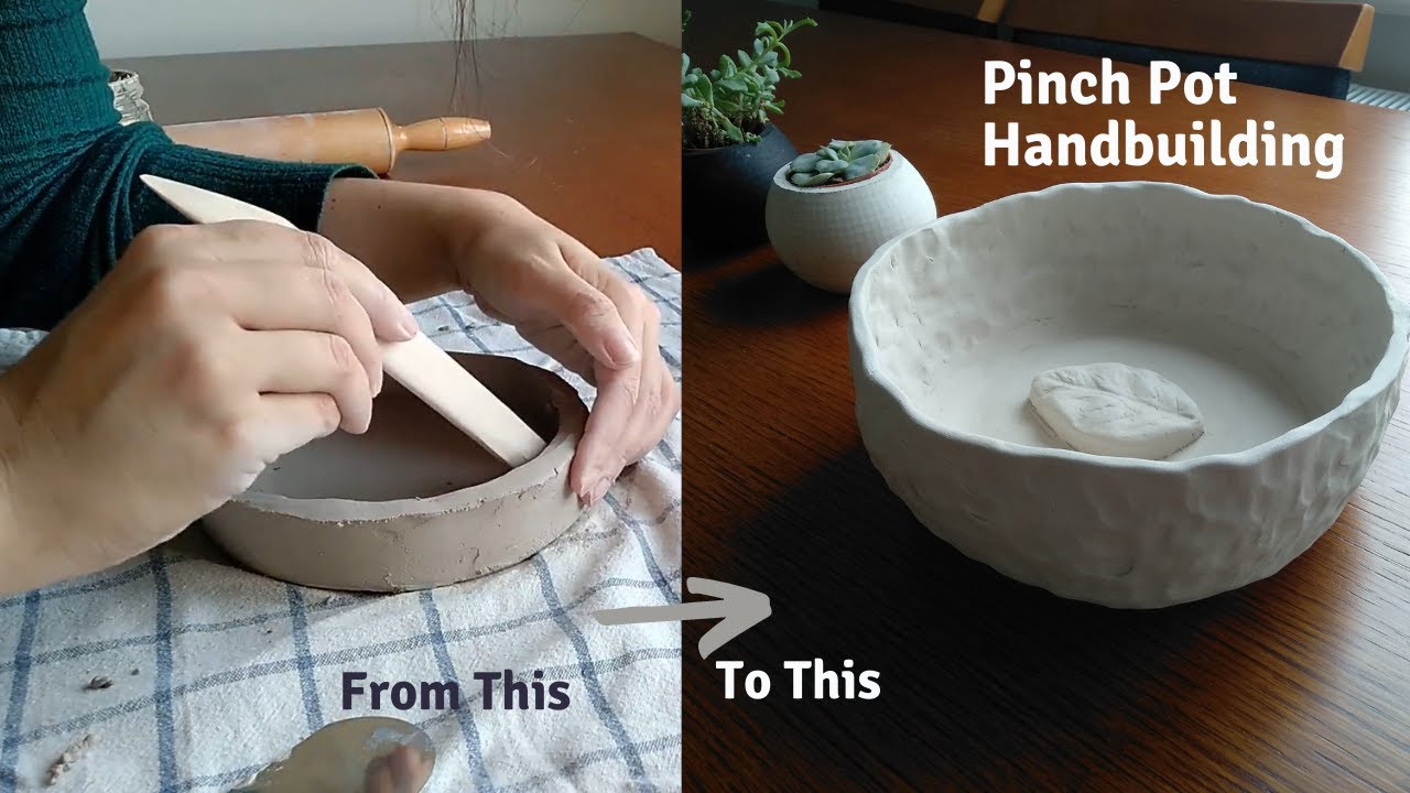 How to Pinch a Pot | Handbuilding Clay Bowl by Pinching | Handbuild a Pottery Bowl