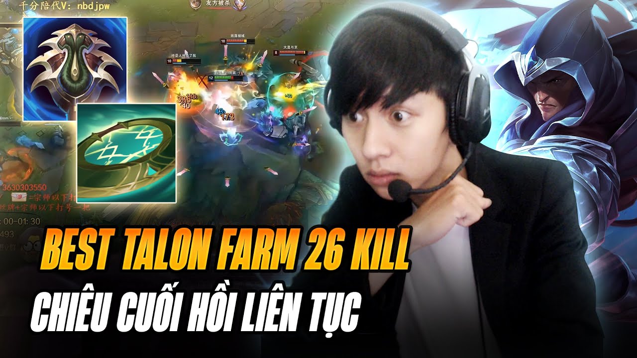 BEST TALON TRUNG QUỐC VÀ GAME ĐẤU BẤT TỬ VỚI KDA HOÀN HẢO GÁNH TEAM GAME KHÓ CỰC HAY