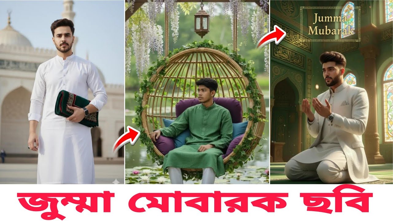 Jumma Mubarak Ai Photo Editing 2026 | Trending New Gemini Ai Boy's Prompt | Islamic Ai Photo Edit