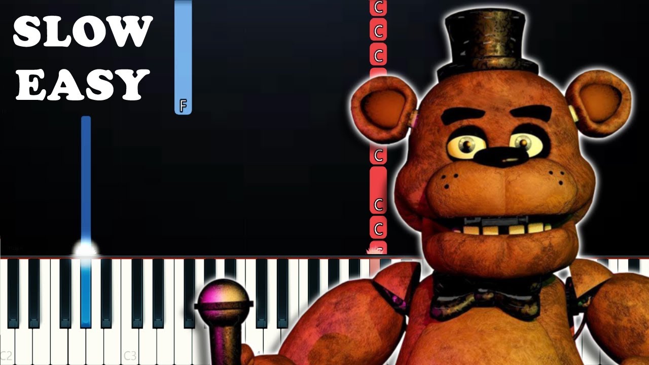 Five Nights at Freddy's 2 Song - The Living Tombstone (SLOW EASY PIANO TUTORIAL)