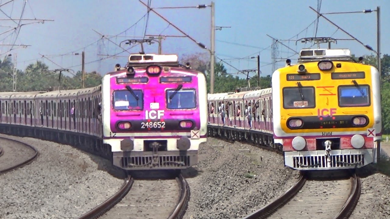 Beautiful Curvy Local Trains & Fast Express Train | PINK Medha+Aerodynamic EMU+Teesta Torsa Exp | IR