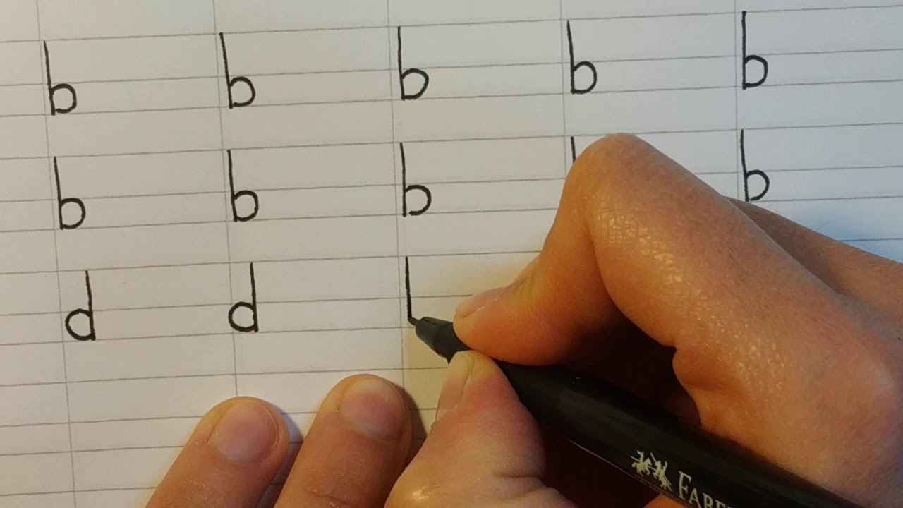 Stampato minuscolo: b - d -h. Scriviamo paroline!