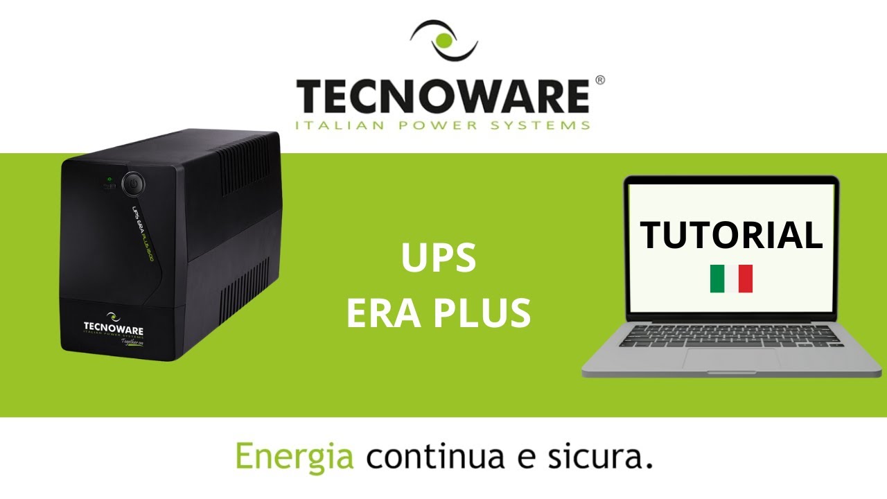 Tutorial prima installazione Tecnoware UPS ERA PLUS (potenze da 600 VA a 950 VA) - Italiano