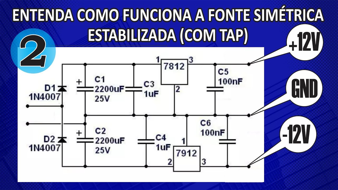 Entenda Como Funciona A Fonte Sim&eacute;trica Estabilizada (E com Center Tap)