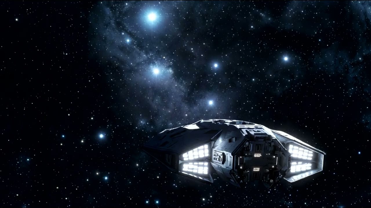 Unknown Galaxy.  🚀 Starship Journey to a Distant Galaxy | Deep Space Engine Hum for Sleep