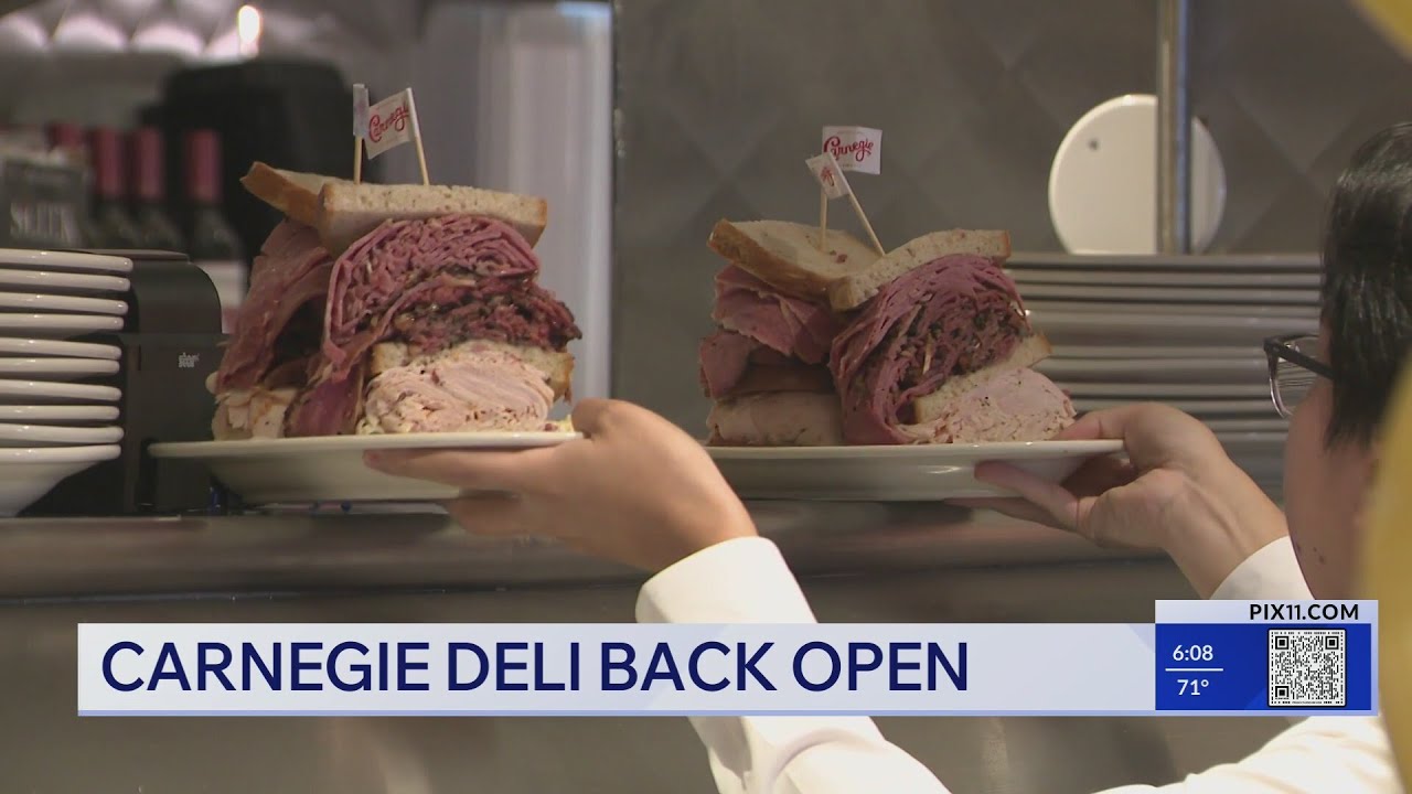 Carnegie Deli returns to NYC with giant sandwiches and star-studded wall