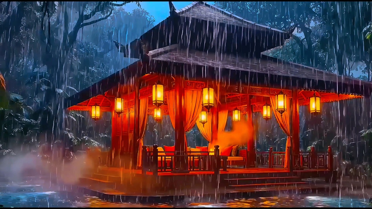 8 Hours Anxiety Relief | Rain in the Rainforest