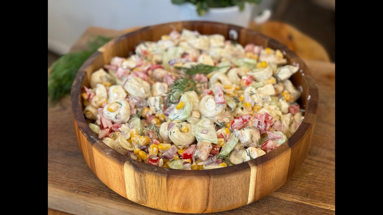 Sałatka z tortellini i kurczakiem, prosta i pyszna #sałatka #naimprezę
