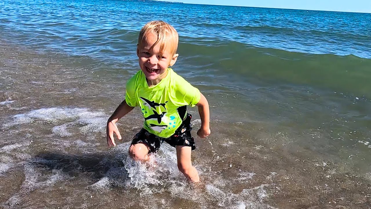 Joshua Enjoying Lake Michigan 