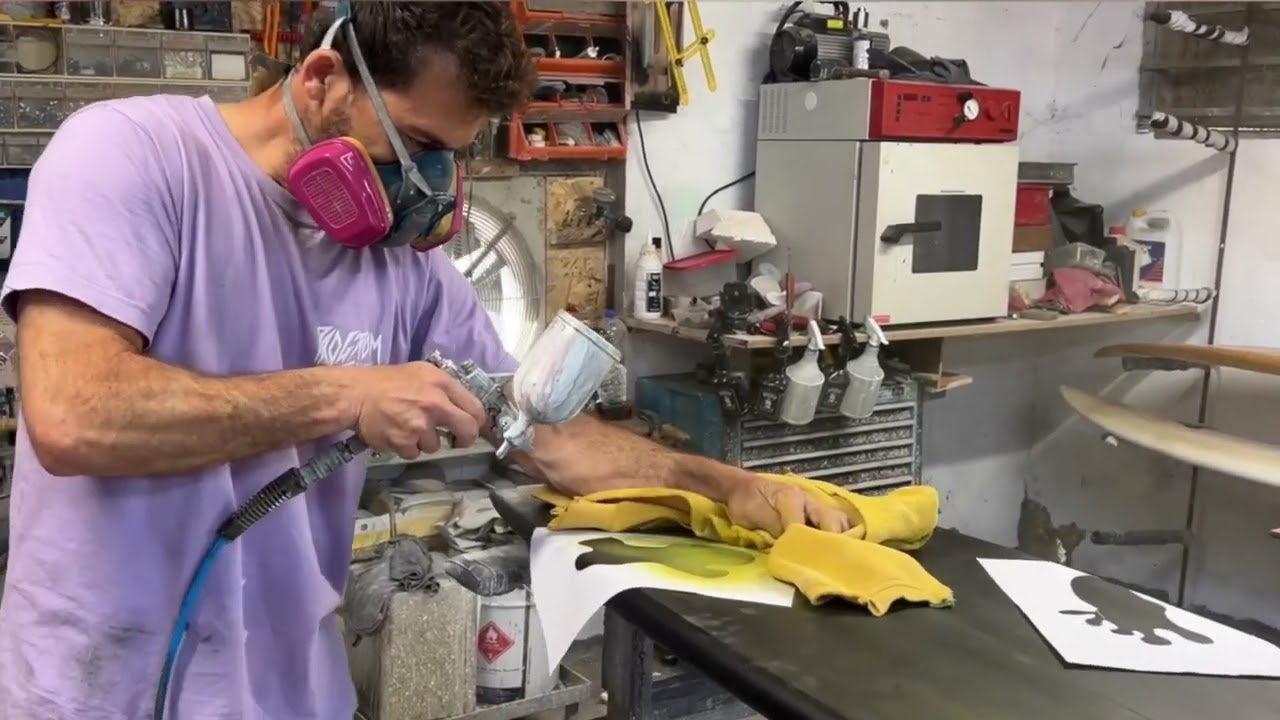 surfboard camo paint job